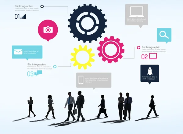 Trabajo en equipo Tecnología Concepto de negocio — Foto de Stock