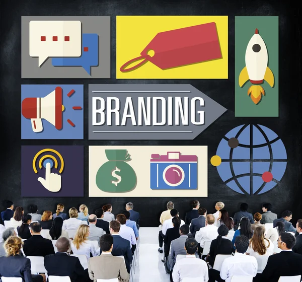 Mensen op seminar over Branding — Stockfoto