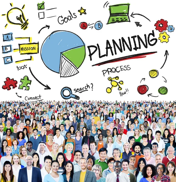 Diverse people and Planning Strategy — Stock Photo, Image