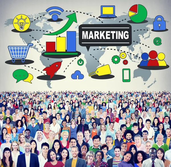 Diverses personnes et concept de marketing — Photo