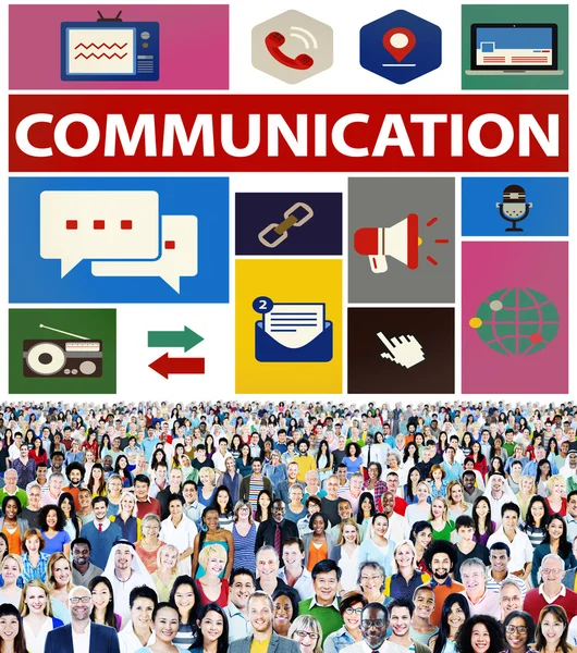 Diverses personnes et concept de communication — Photo