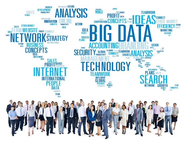 Gente diversa y concepto de Big Data — Foto de Stock