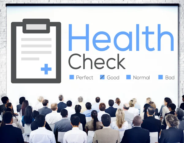 People at seminar about Health Check — Stock Photo, Image