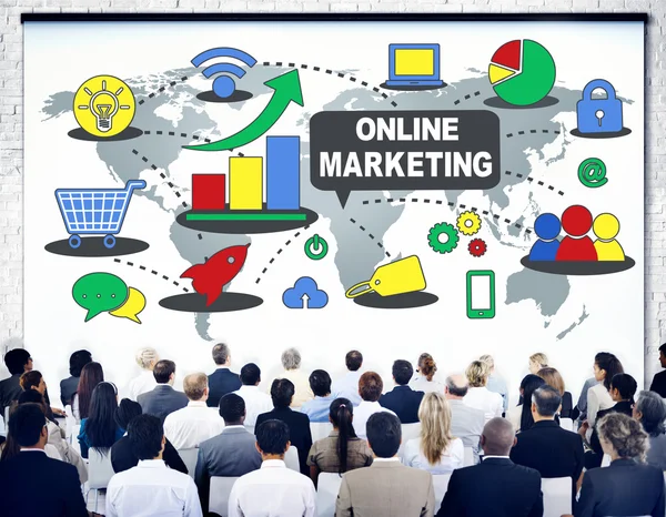 Emberek az online marketing szeminárium — Stock Fotó