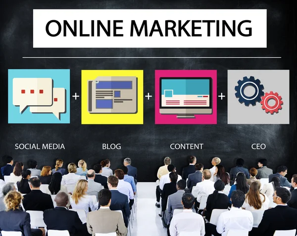 Persone al seminario sul marketing online — Foto Stock