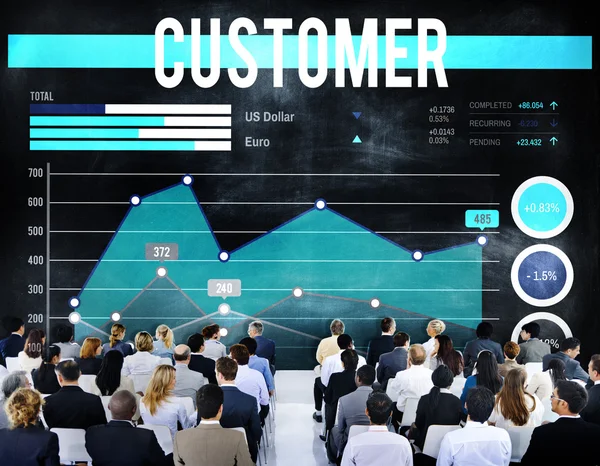 People at seminar about Customer Concept — Stock Photo, Image