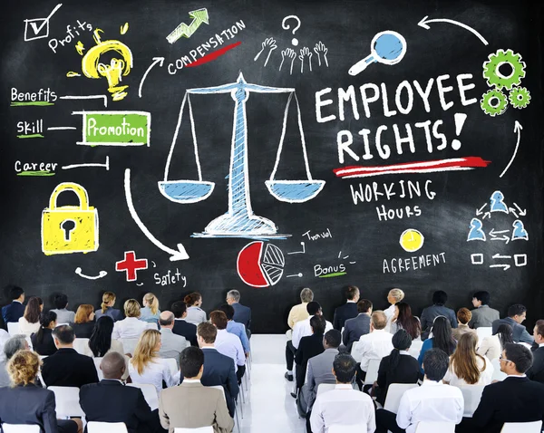 Personas en el seminario sobre los derechos de los empleados — Foto de Stock