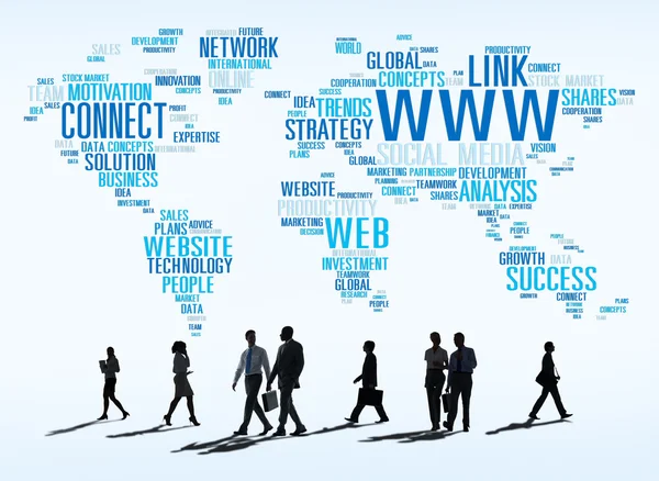 Business people e Social Media Concept — Foto Stock