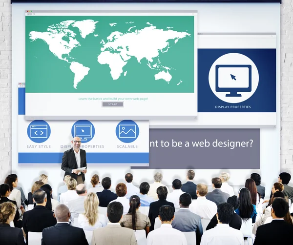 Business People Web Design Presentation — Stock Photo, Image