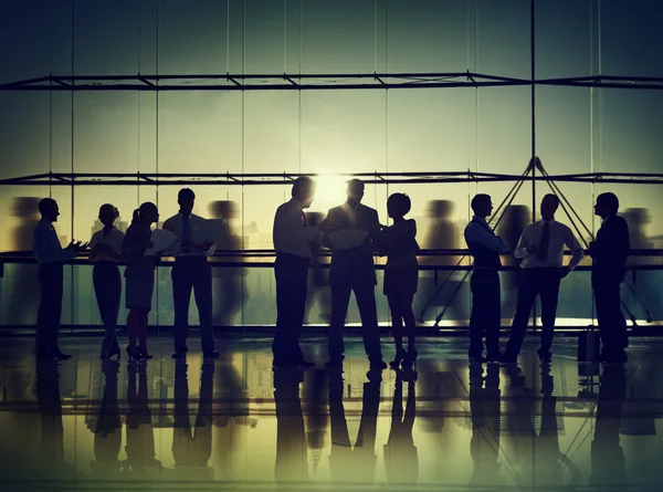 Professional business workers Silhouettes — Stock Photo, Image