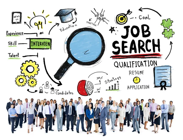 Mensen uit het bedrijfsleven Job Search Concept — Stockfoto