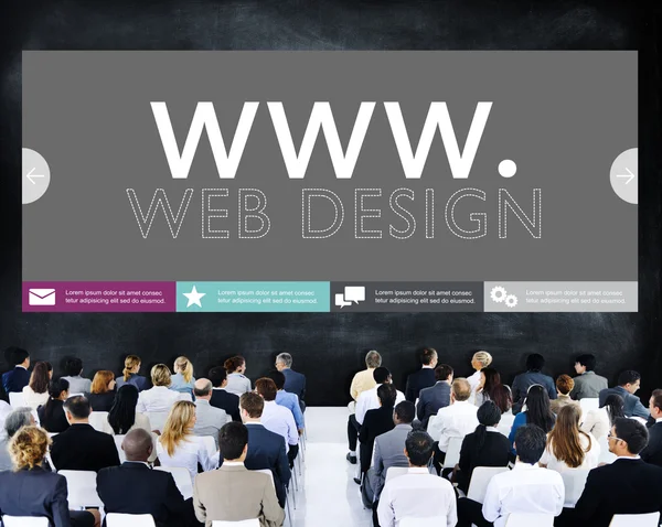 Pessoas no seminário sobre Web Design — Fotografia de Stock