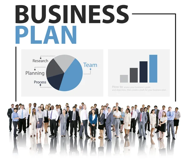 Diverse people and Business Plan Concept — Stock Photo, Image
