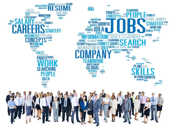 Diverse mensen en bezetting baan — Stockfoto