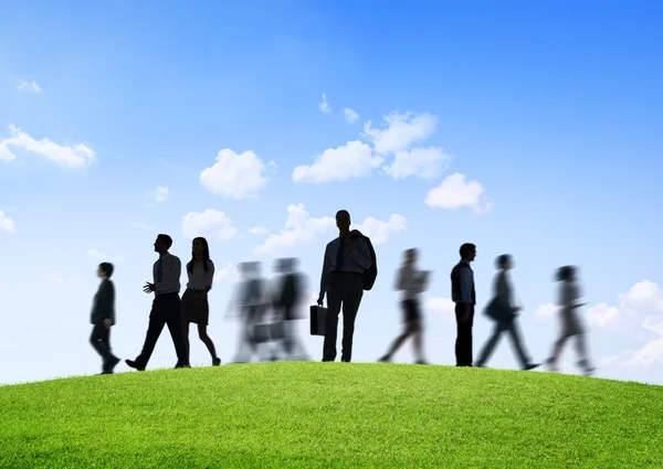 Silhouette of Business people — Stock Photo, Image