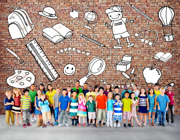 Adorable smiling children — Stock Photo, Image