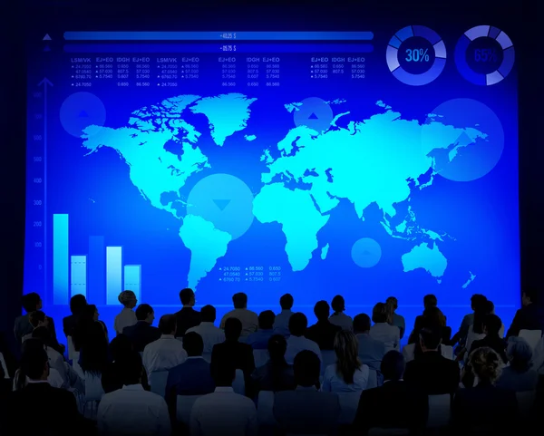 People and Global Business Graph — Stock Photo, Image