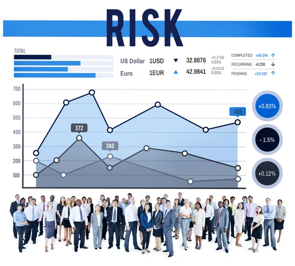 Diverses personnes et gestion des risques — Photo