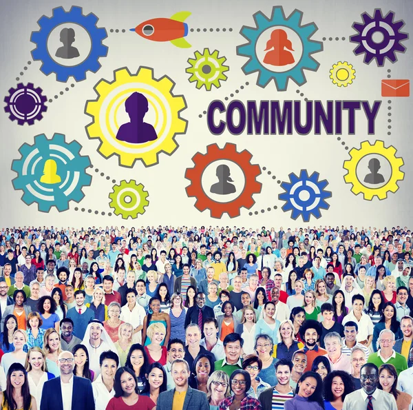 Pessoas diversas e conceito comunitário — Fotografia de Stock