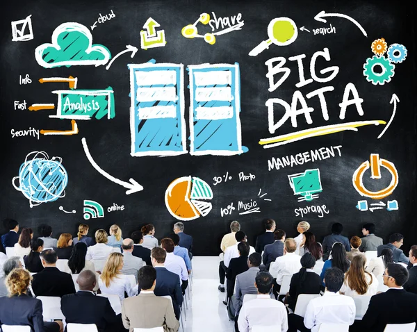 Mångfald Business folk Big Data seminarium — Stockfoto