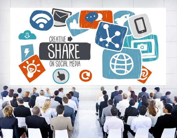 People at seminar about Share — Stock Photo, Image