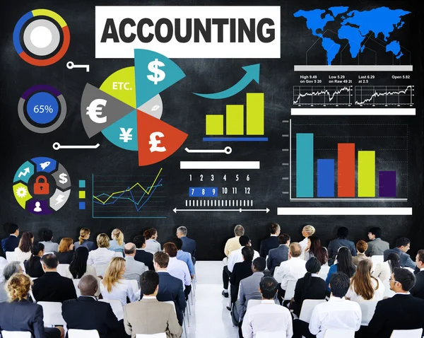People at seminar about Accounting Analysis — Stock Photo, Image