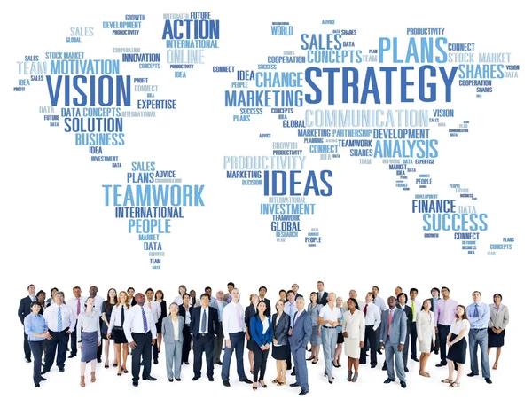 Diverse people and Strategy Analysis — Stock Photo, Image