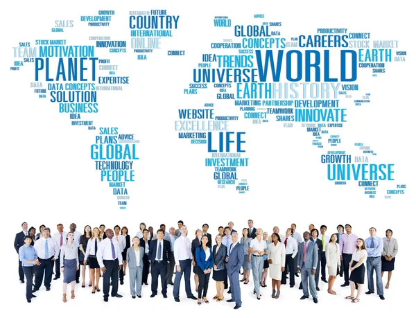 Diversas personas y Globalización Mundial Internacional — Foto de Stock