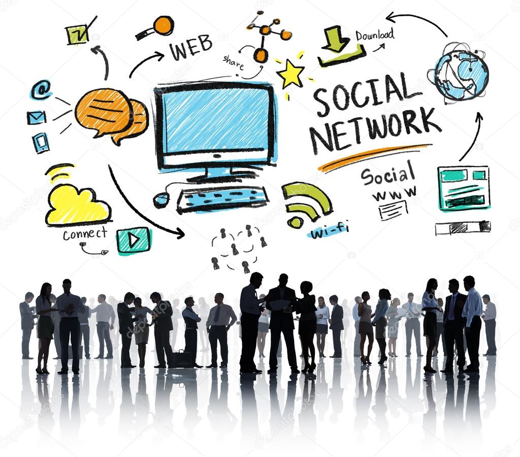 Человечек соцсети. Продвижение в социальных сетях. Соцсети иллюстрация. Мессенджеры для общения. Социальные сети иллюстрации.