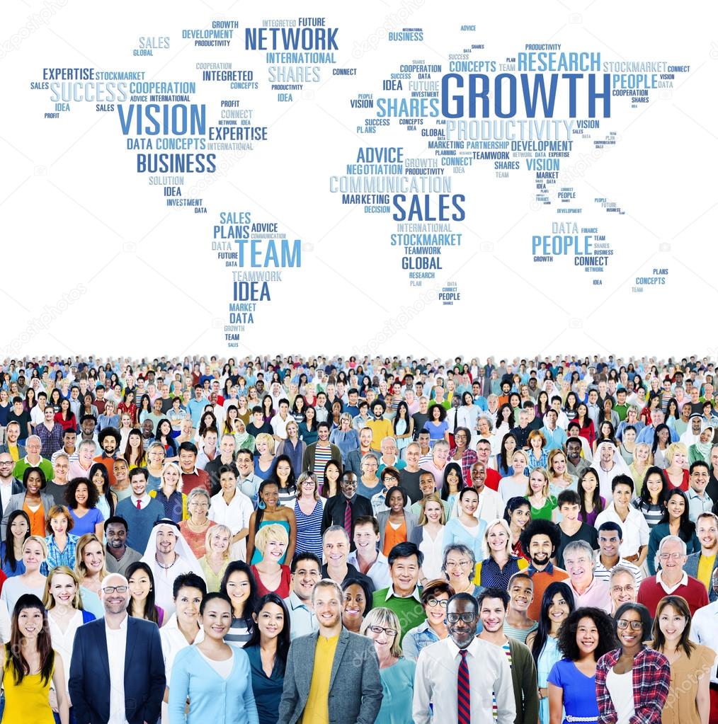 Diverse people and Growth Sales