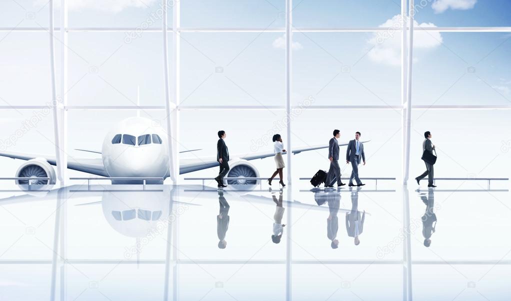 Business People traveling in Airport