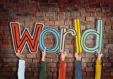 İnsanlar elleriyle arka plan 