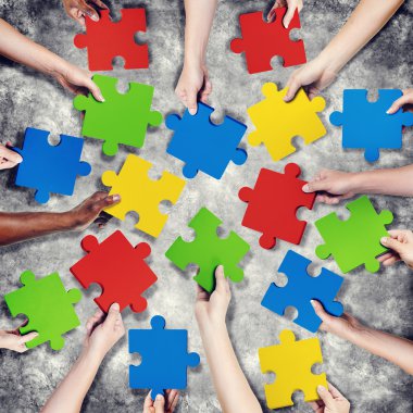 Jigssaw bulmaca Holding eller