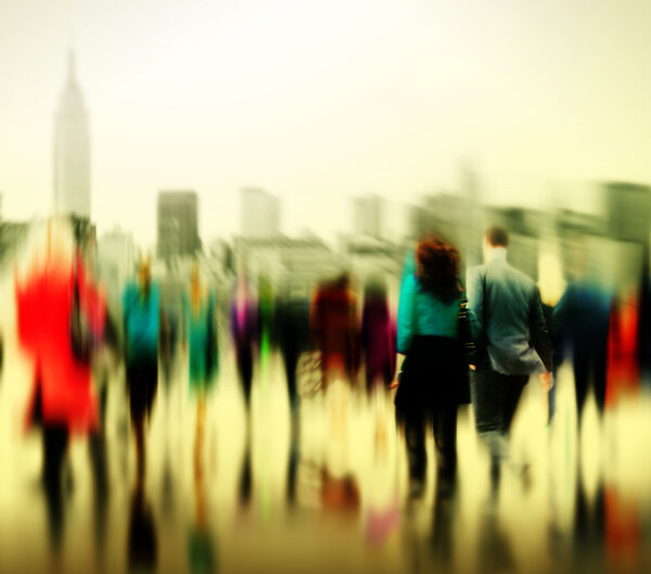 Business People at Rush Hour