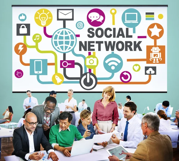 Socialt nätverk Internet koncept — Stockfoto