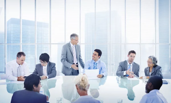 Concepção de apresentação de empresários — Fotografia de Stock