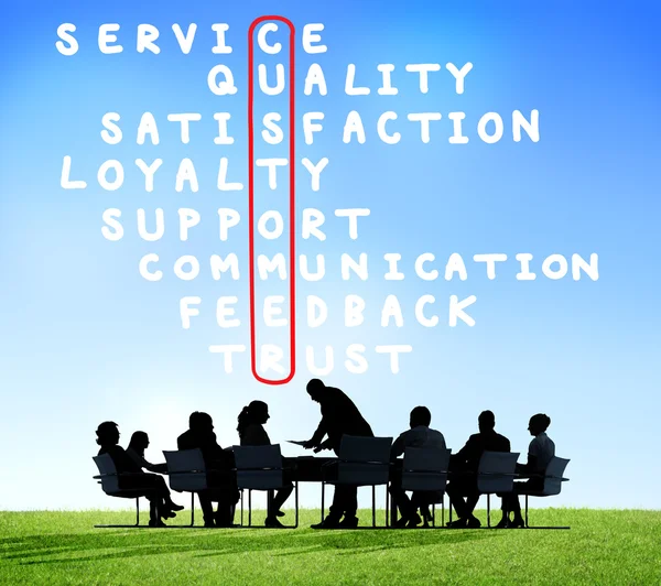 Concepto de calidad de servicio al cliente — Foto de Stock