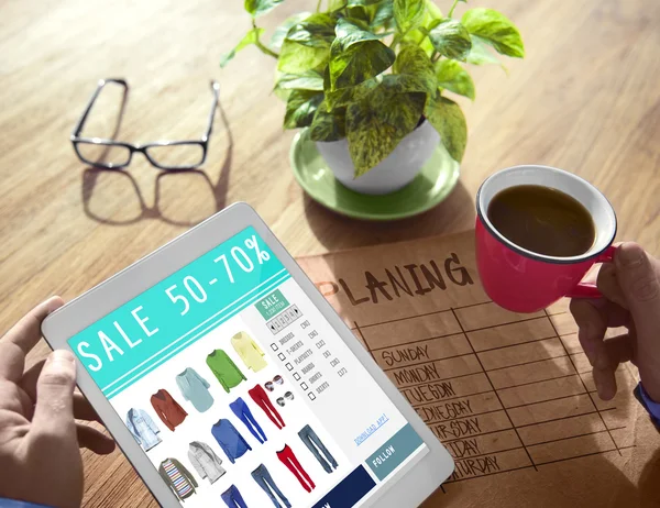 Digitale online marketing verkoop winkelen concept — Stockfoto