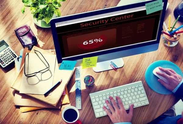 Security Center Digital Device Internet Wireless Searching — Stock Photo, Image