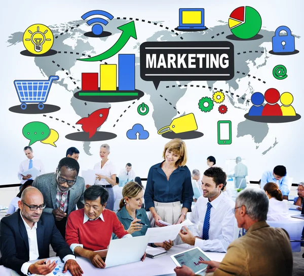 Estrategia de Marketing Concepto de Marca — Foto de Stock