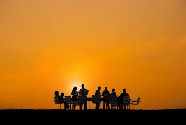 Business people having corporate discussion — Stock Photo, Image