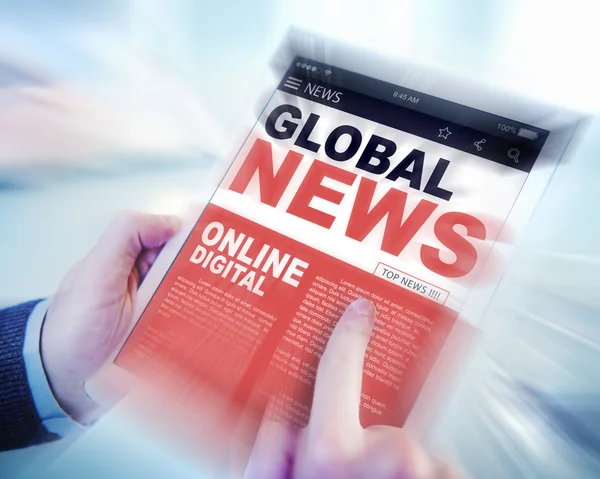 Aggiornamento digitale online Global News Concept — Foto Stock