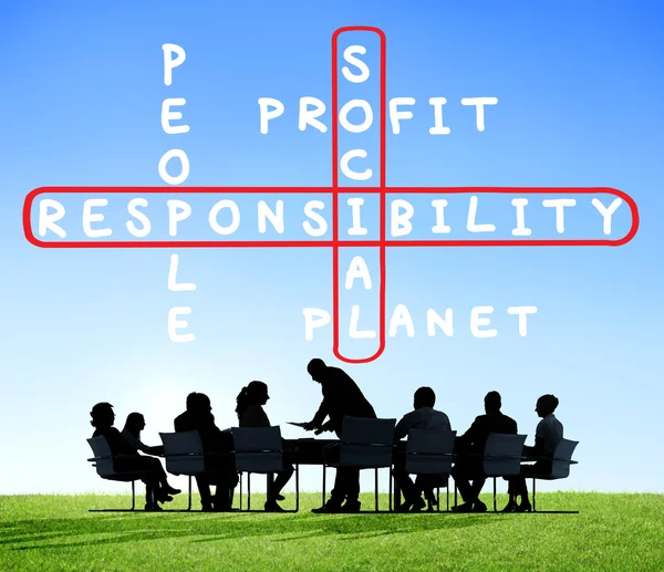 Sociala ansvar etik begrepp — Stockfoto