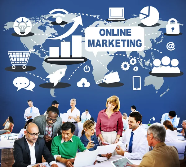 Concepto de marca de promoción de marketing en línea — Foto de Stock