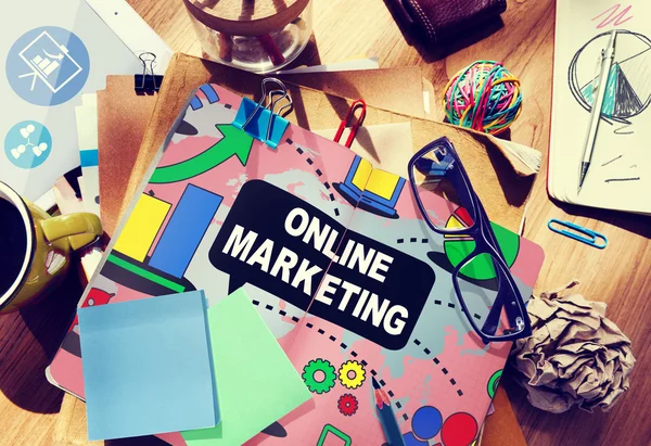 Online marketing promóció branding hirdetés — Stock Fotó