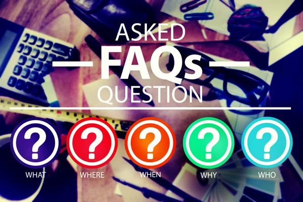 Foire aux questions FAQ Problèmes Concept — Photo