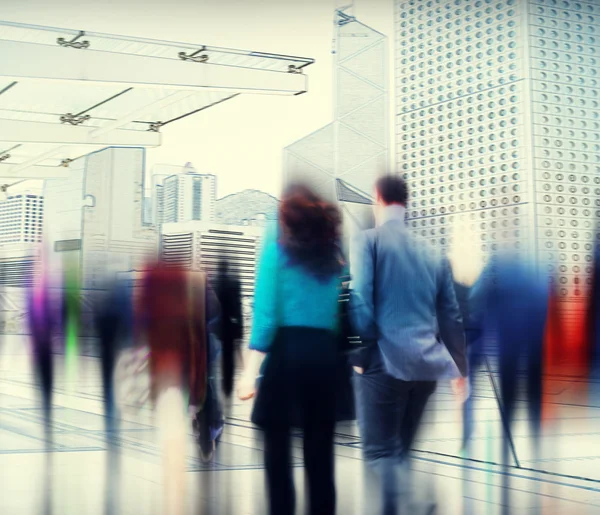 Business People at Rush Hour — Stock Photo, Image