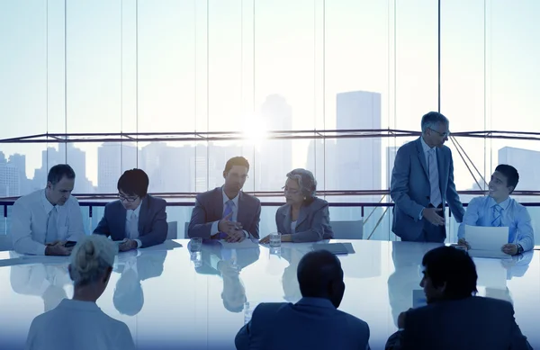 Business People Incontro Cityscape — Foto Stock