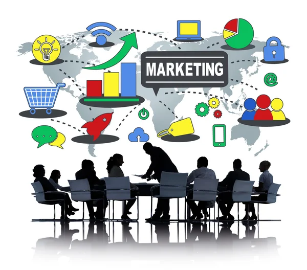 Concetto di affari globali di marketing — Foto Stock