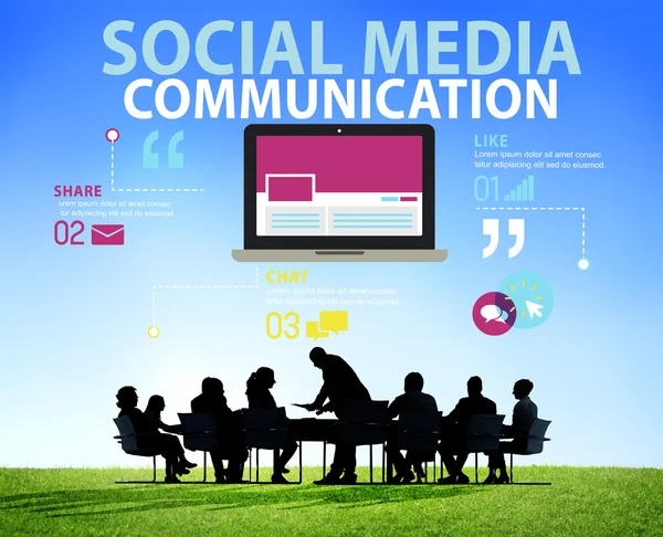 Sociale media technologie concept — Stockfoto